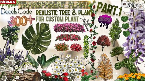 Make ur image in whatever image editor, but first get the image size, and then make it, after that, export it as transparent (or as a transparent image). . Plant decals bloxburg